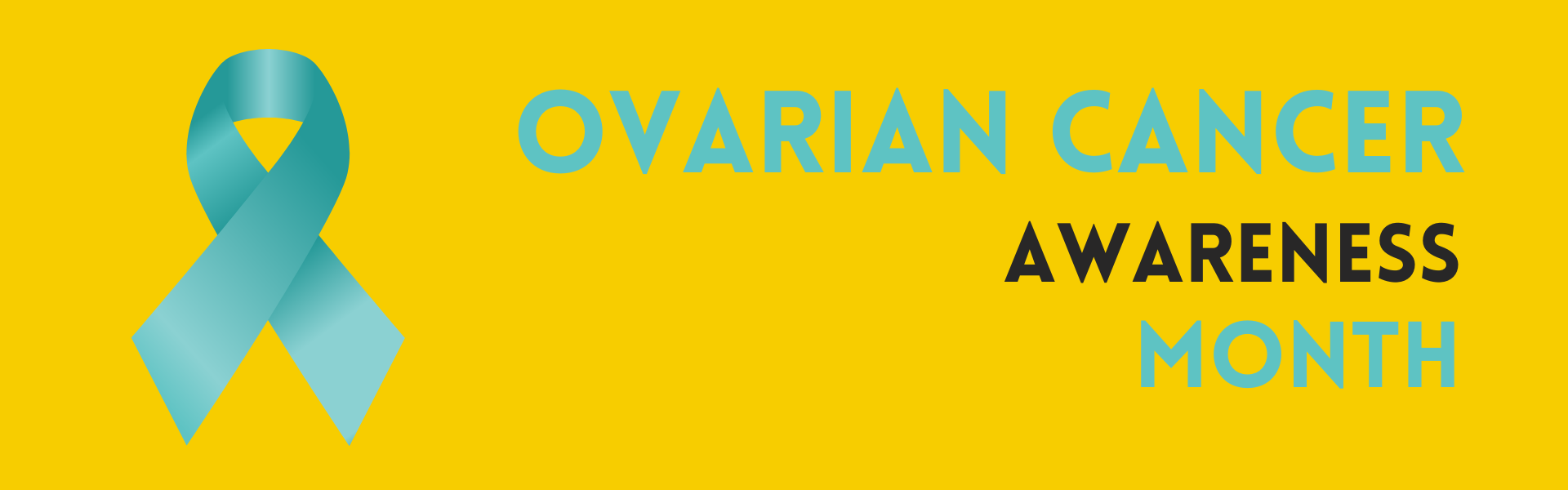 Banner with logo for Ovarian Cancer Awareness Month